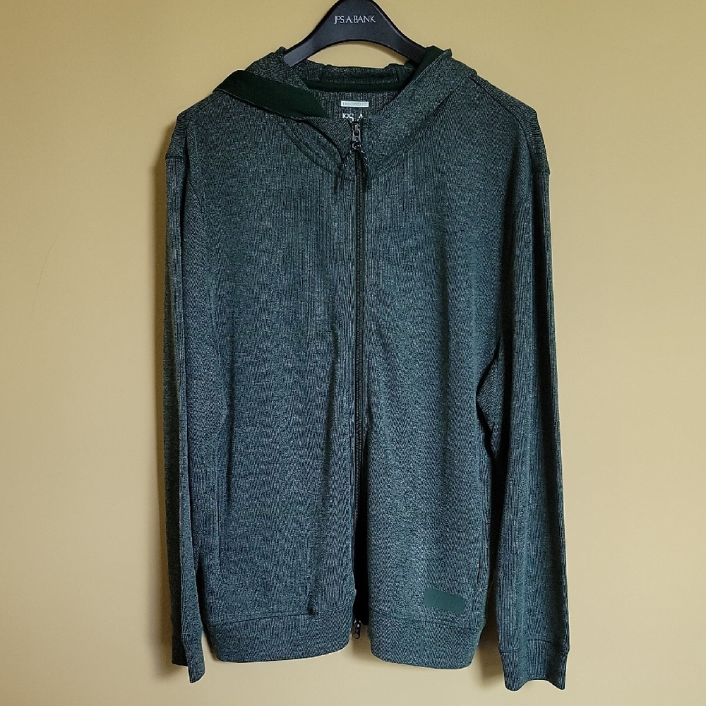 NWT Jos. A. Bank Green Hooded Full Zip Moisture Wicking Jacket